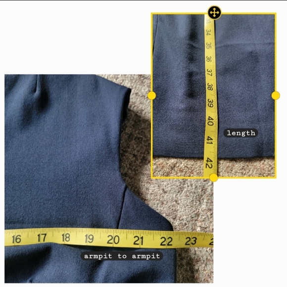 NWT MM. Lafleur Blue Sleeveless Sheath Pencil Dress Business Office Polygiene 1X - Picture 7 of 10